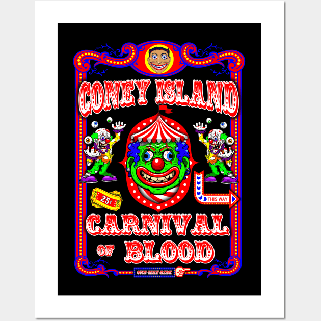 CONEY ISLAND 3 (CARNIVAL OF BLOOD) Wall Art by GardenOfNightmares